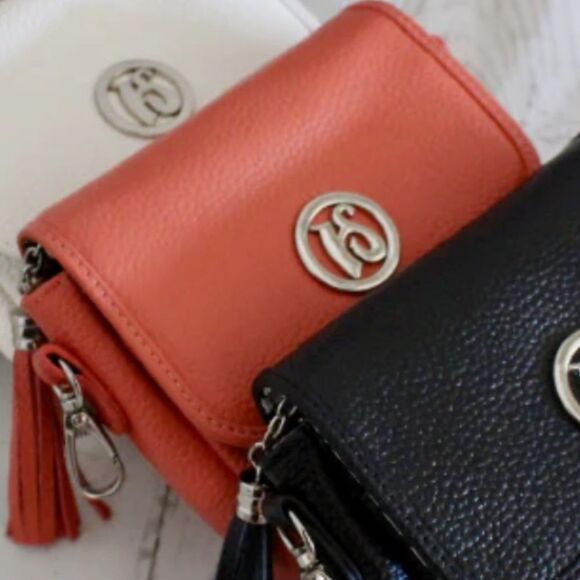 Leather Crossbody Bag with Chain Strap - Picture 10 of 16